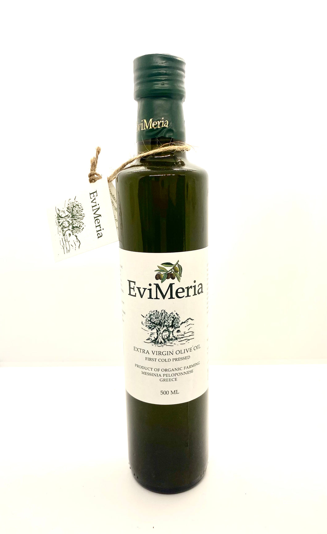 Organic olive oil, handpicked cold pressed, from EviMeria