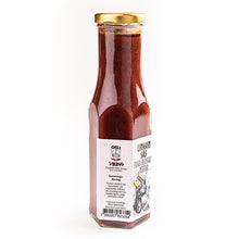 Load image into Gallery viewer, Lingonberry sauce - a wild blood red chili sauce on lingonberries - Frigg&#39;s Blazing Nectar
