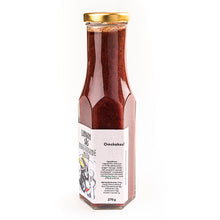 Load image into Gallery viewer, Lingonberry sauce - a wild blood red chili sauce on lingonberries - Frigg&#39;s Blazing Nectar
