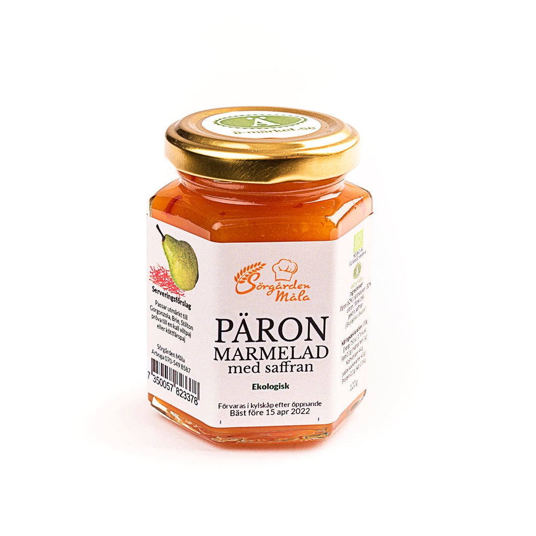 Pear jam with saffron - a sparkling symphony of flavors