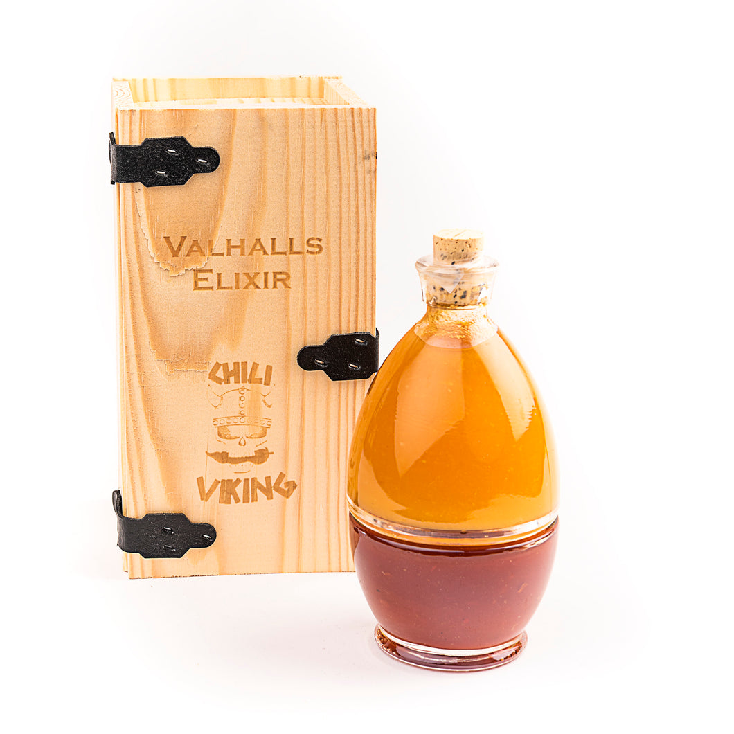 Valhall's Elixir - the Original - a gift box with chili sauces with tasty classic flavors